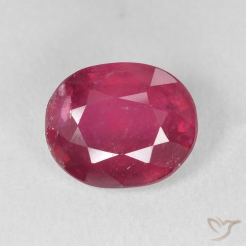 3.36ct 자연스러운 딥 크림슨 루비, 타원형, VS-SI