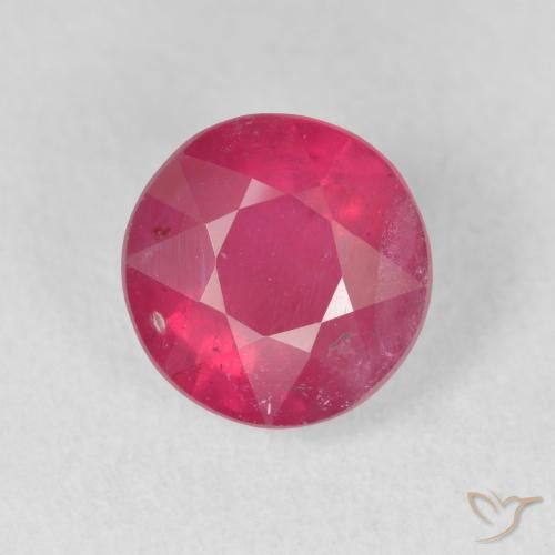 3.12ct 자연스러운 분홍빛이 도는 빨강 루비, 둥근, VS-SI