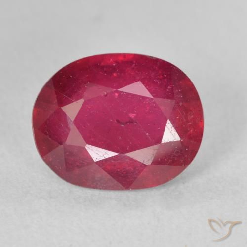 3.60ct 자연스러운 잼 레드 루비, 타원형, VS-SI