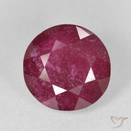 6.04ct 자연스러운 딥 레드 루비, 둥근, VS-SI