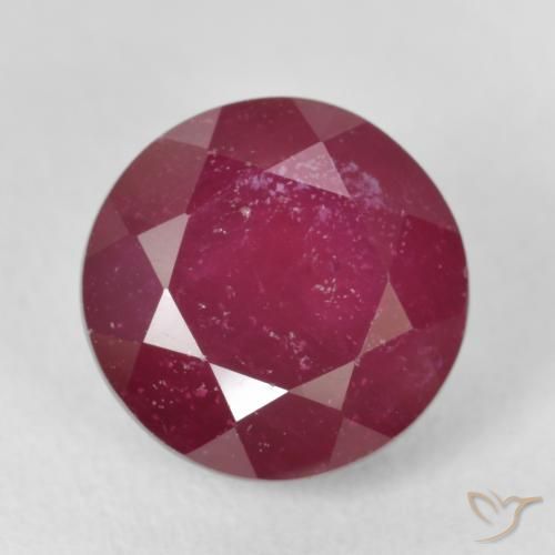 5.93ct 자연스러운 딥 레드 핑크 루비, 둥근, VS-SI
