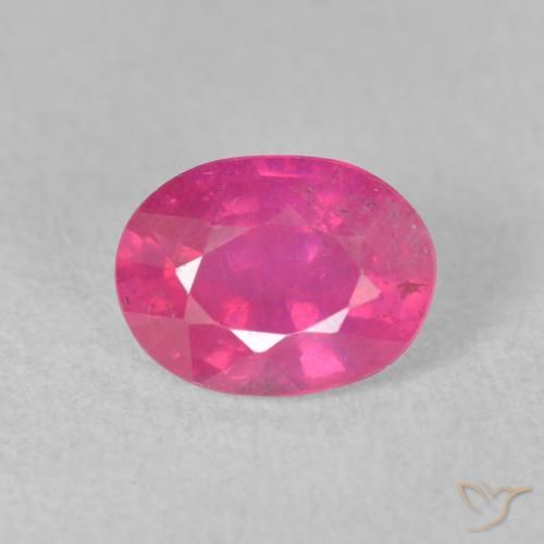 1.76ct 자연스러운 핫 핑크 루비, 타원형, VS-SI