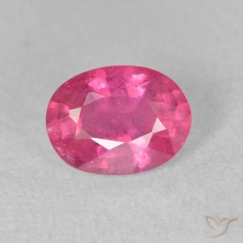 1.76ct 자연스러운 미디엄 핑크 루비, 타원형, VS-SI