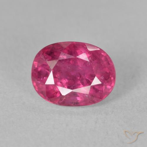 2.04ct 자연스러운 딥 마젠타 루비, 타원형, SI