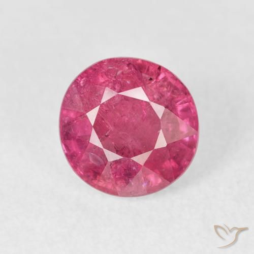 1.95ct 자연스러운 붉은빛이 도는 핑크 루비, 둥근, VS-SI