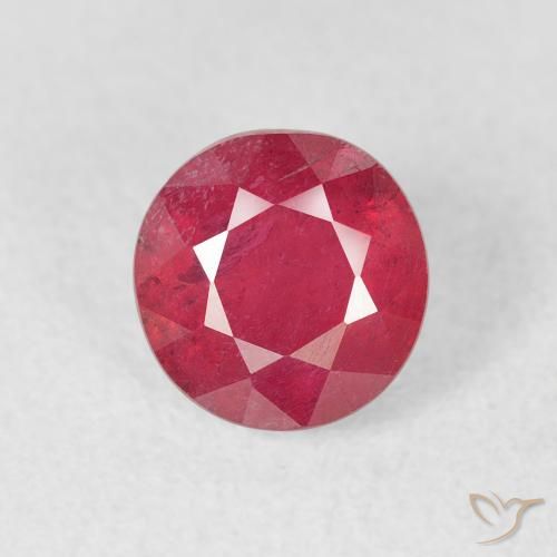 1.51ct 자연스러운 붉은빛이 도는 핑크 루비, 둥근, VS-SI