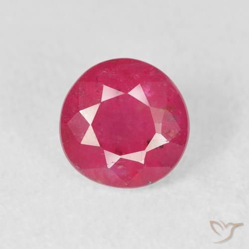 1.40ct 자연스러운 붉은빛이 도는 핑크 루비, 둥근, VS-SI