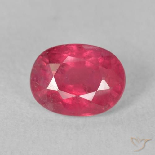 2.13ct 자연스러운 분홍빛이 도는 빨강 루비, 타원형, VS-SI