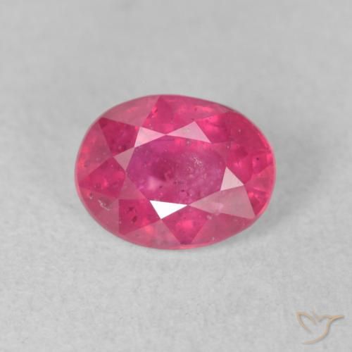 1.53ct 자연스러운 미디엄 핑크 루비, 타원형, VS-SI