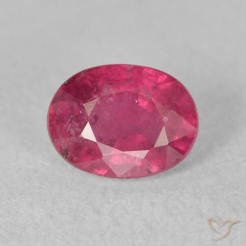 2.05ct 자연스러운 분홍빛이 도는 빨강 루비, 타원형, VS-SI