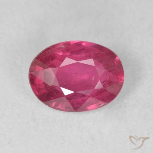 1.56ct 자연스러운 다크 핑크 루비, 타원형, VS-SI