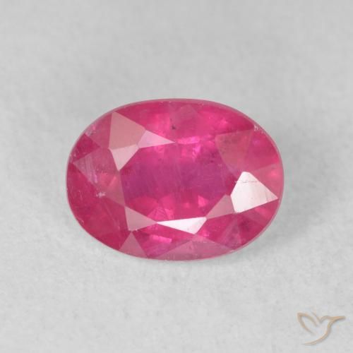 1.78ct 자연스러운 분홍빛이 도는 빨강 루비, 타원형, VS-SI