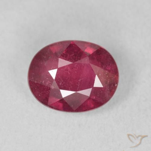 1.78ct 자연스러운 딥 크림슨 루비, 타원형, VS-SI