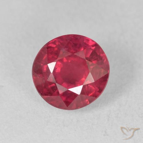 1.84ct 자연스러운 딥 크림슨 루비, 둥근, VS-SI