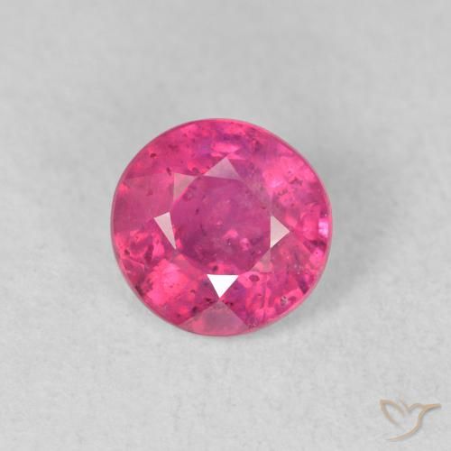 1.18ct 자연스러운 핫 핑크 루비, 둥근, VS-SI