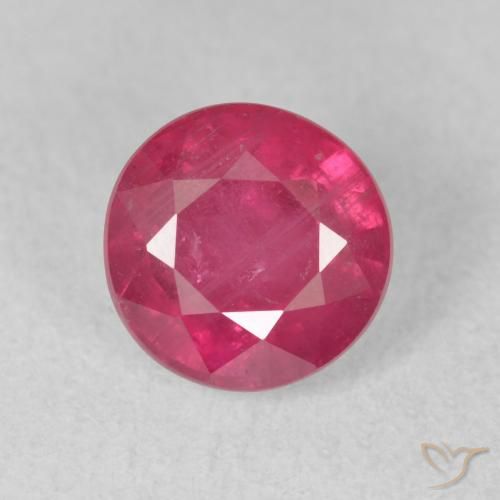 2.20ct 자연스러운 붉은빛이 도는 핑크 루비, 둥근, VS-SI