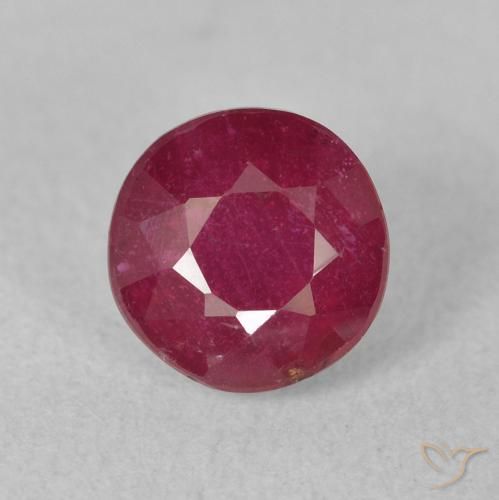 2.33ct 자연스러운 다크 레드 루비, 둥근, VS-SI