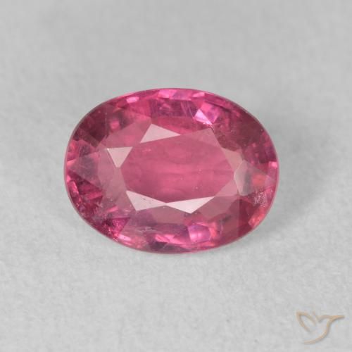 1.59ct 자연스러운 붉은빛이 도는 핑크 루비, 타원형, VS-SI