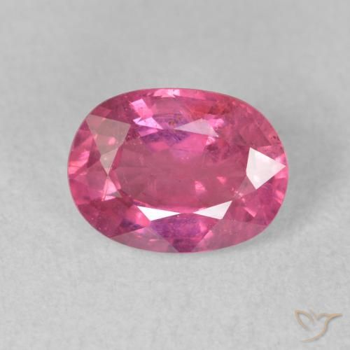 1.86ct 자연스러운 분홍빛이 도는 빨강 루비, 타원형, VS-SI