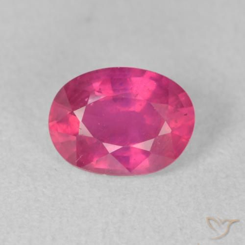 1.53ct 자연스러운 라이트 레드 루비, 타원형, VS-SI