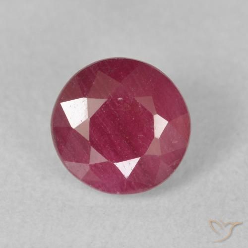 1.88ct 자연스러운 딥 레드 핑크 루비, 둥근, VS-SI