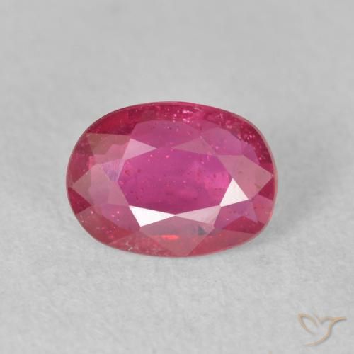 1.31ct 자연스러운 붉은빛이 도는 핑크 루비, 타원형, VS-SI
