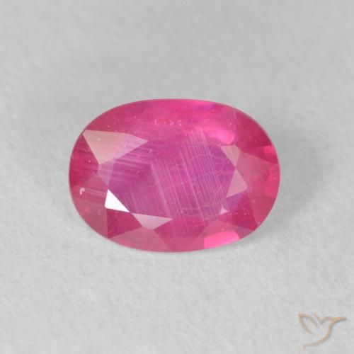 1.36ct 자연스러운 붉은빛이 도는 핑크 루비, 타원형, VS-SI