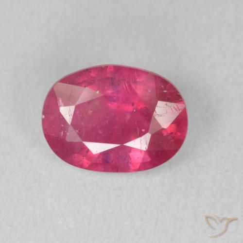 1.57ct 자연스러운 미디엄 레드 루비, 타원형, VS-SI