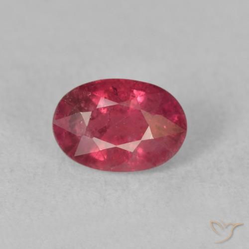 1.45ct 자연스러운 붉은빛이 도는 핑크 루비, 타원형, VS-SI