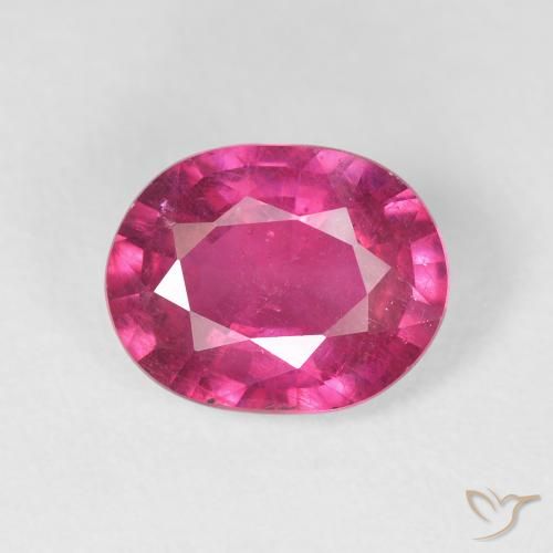 3.45ct 자연스러운 Medium Dark-Pink 루비, 타원형, VS