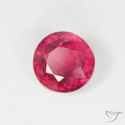 0.94캐럿 천연 Medium Dark-Red 루비, 둥근, VS