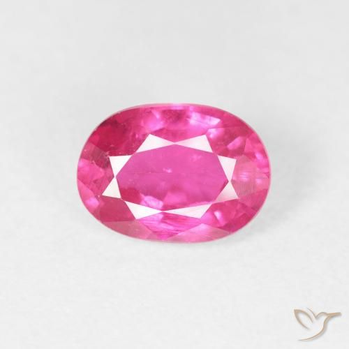 1.19ct 자연스러운 핫 핑크 루비, 타원형, VS