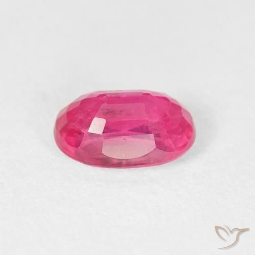 1.27캐럿 천연 Medium Dark-Pink 루비, 타원형, VS