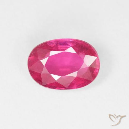 1.09ct 자연스러운 Medium Dark-Pink 루비, 타원형, VS