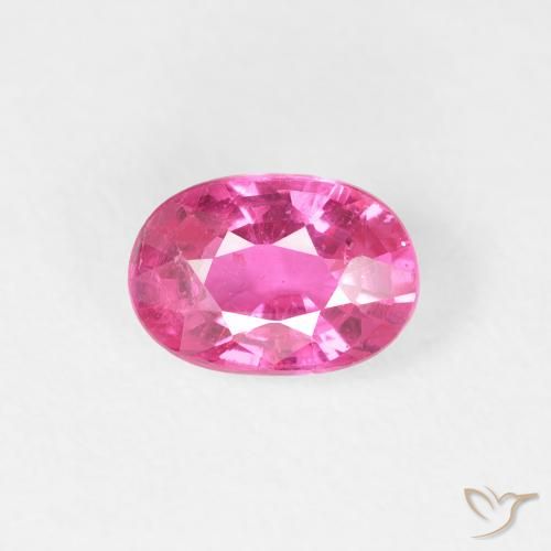 0.96ct 자연스러운 Medium Dark-Pink 루비, 타원형, VS
