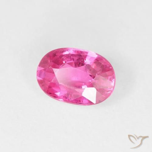 0.96캐럿 천연 Medium Dark-Pink 루비, 타원형, VS