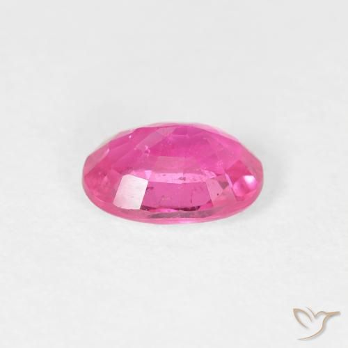 0.96캐럿 천연 Medium Dark-Pink 루비, 타원형, VS