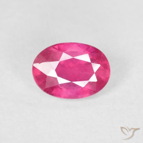 1.27ct 자연스러운 딥 마젠타 루비, 타원형, VS