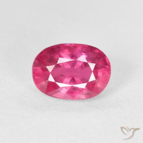 1.44ct 자연스러운 딥 마젠타 루비, 타원형, VS