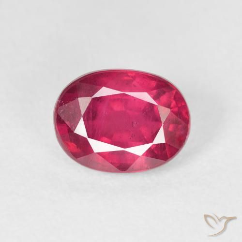 1.96ct 자연스러운 라이트 레드 루비, 타원형, VS-SI