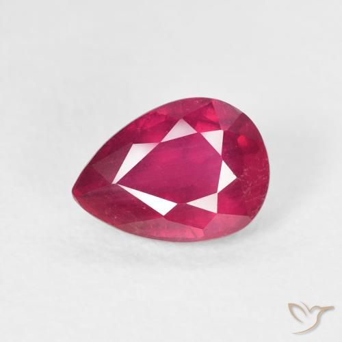 1.82ct 자연스러운 Medium Dark-Red 루비, 배 모양, VS