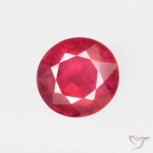 1.06ct 자연스러운 딥 크림슨 루비, 둥근, VS