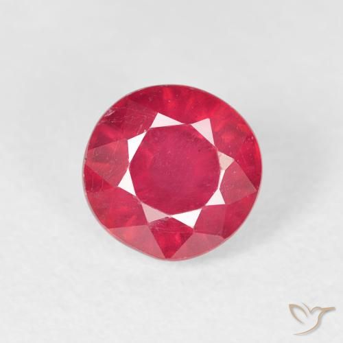 1.32ct 자연스러운 잼 레드 루비, 둥근, VS
