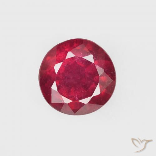1.39ct 자연스러운 잼 레드 루비, 둥근, VS