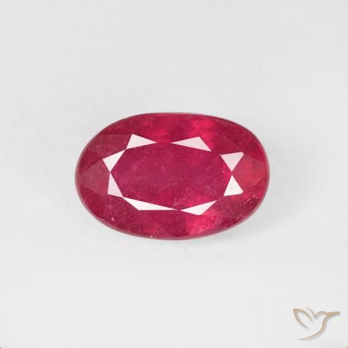 0.78ct 자연스러운 딥 크림슨 루비, 타원형, VS-SI