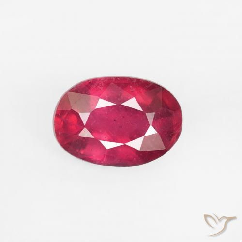 0.77ct 자연스러운 딥 크림슨 루비, 타원형, VS-SI