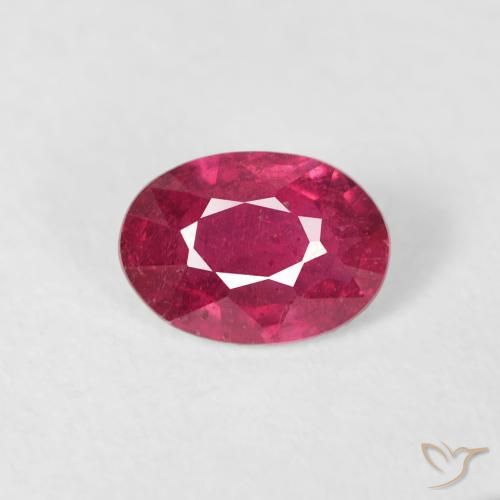 0.58ct 자연스러운 잼 레드 루비, 타원형, VS-SI