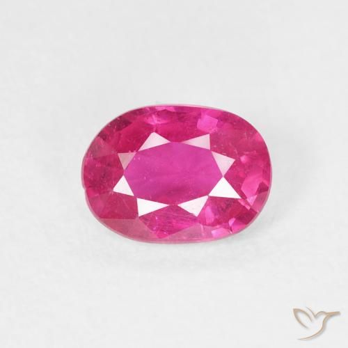 1.03ct 자연스러운 딥 마젠타 루비, 타원형, VS-SI