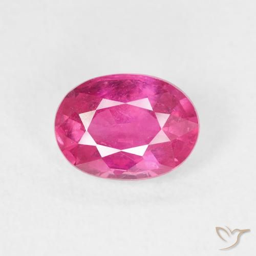 1.26ct 자연스러운 다크 핑크 루비, 타원형, VS