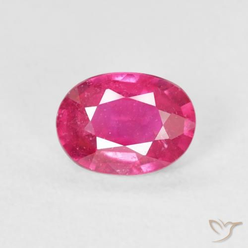 1.12ct 자연스러운 Medium Dark-Pink 루비, 타원형, VS